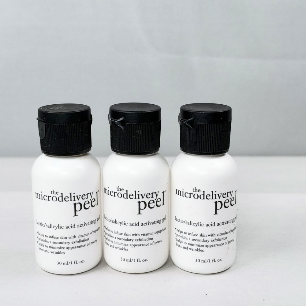 Lot of 3 Philosophy The Microdelivery Peel Lactic/Salicylic Acid Activating Gel